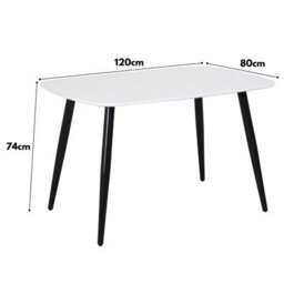 Core Products Aspen White 120Cm Rectangular Table And 4 Carnaby Sage Green Moulded Plastic Chairs - thumbnail 3
