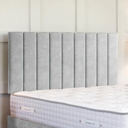 Divan Base Direct Plush Light Silver Ottoman Divan 6Ft Super King Side Lift Ottoman + Florence Floor Standing Headboard - thumbnail 3