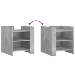 Berkfield Bedside Cabinet Concrete Grey 45X50X50 Cm Engineered Wood - thumbnail 7