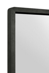 Mirroroutlet The Naturali Solid Black Oak Rounded Corner Wall Mirror 100Cm X 70Cm - thumbnail 4