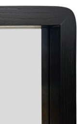 Mirroroutlet The Naturali Solid Black Oak Rounded Corner Wall Mirror 100Cm X 70Cm - thumbnail 5