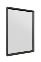 Mirroroutlet The Naturali Solid Black Oak Rounded Corner Wall Mirror 100Cm X 70Cm - thumbnail 3