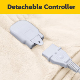 Air Pro Heated Throw - Electric Blanket - Digital Controller - 6 Heat Settings - Double 150X200Cm - Beige Shearling - thumbnail 4
