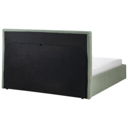 Beliani Ottoman Bed Lorient Boucle Green 160 X 200 Cm (Eu King Size) - thumbnail 8