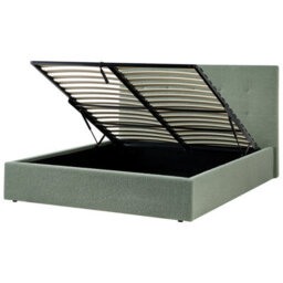 Beliani Ottoman Bed Lorient Boucle Green 160 X 200 Cm (Eu King Size) - thumbnail 5