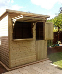 Churnet Valley Garden Furniture Ltd 2.4M X 1.8M Pent Bar - Timber - L210 X W270 X H220 Cm - Minimal Assembly Required - thumbnail 3