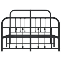 Berkfield Metal Bed Frame With Headboard And Footboard Black 120X200 Cm - thumbnail 6