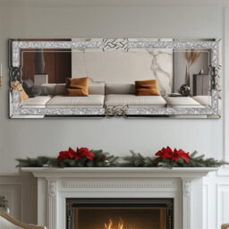 Artloge 160Cm Large Diamond Crush Crystal Full Length Mirror Glass Frameless Make Up Mirror - thumbnail 7