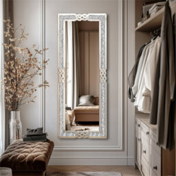 Artloge 160Cm Large Diamond Crush Crystal Full Length Mirror Glass Frameless Make Up Mirror - thumbnail 6
