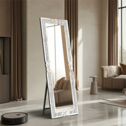 Artloge 160Cm Large Diamond Crush Crystal Full Length Mirror Glass Frameless Make Up Mirror - thumbnail 8