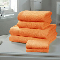 Chatsworth Egyptian Cotton 6 Piece Towel Bale - Tangerine