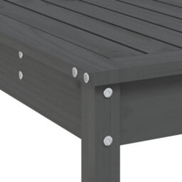 Berkfield 9 Piece Garden Bar Set Grey Solid Wood Pine - thumbnail 7