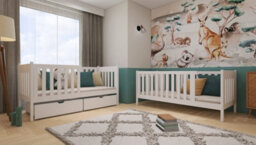 Arte Olive Wooden Bunk Bed David With Storage W198Cm - Nature-Inspired Twin Sleeper With Smart Storage - thumbnail 3