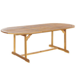 Beliani Maui Ii 8 Seater Garden Dining Set Light Brown Acacia Wood - thumbnail 4