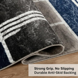 Modern Box Design Area Rug Soft Thick Pile Carpet Living Room Bedroom Kitchen Non Shedding Polypropylene Rug 160X230 Cm - thumbnail 4