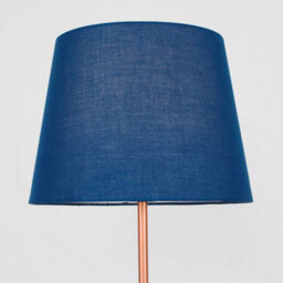 Valuelights Charles Copper Floor Lamp With Navy Tapered Shade And Bulb - thumbnail 3