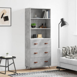 Berkfield Highboard Concrete Grey 69.5X34X180 Cm Engineered Wood - thumbnail 1