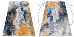 RugsX Miro 51774.802 Washing Carpet Abstraction Anti-Slip - Blue Beige 140X190 Cm - thumbnail 2