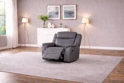 SC FURNITURE LIMITED Grey Leather Gel Reclining 3 Seater + 2 Reclining Armchairs - Clifton - thumbnail 3