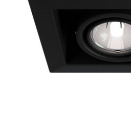Luminosa Lighting Luminosa Metal Modern Recessed Twin Square Downlight Black, 2 Light, Gu10 - thumbnail 4