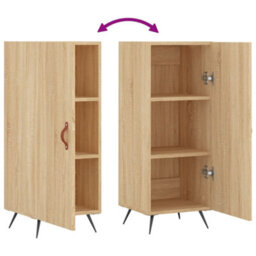 Berkfield Modern Sideboard Sonoma Oak 34.5X34X90 Cm Engineered Wood - thumbnail 9