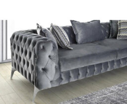 Stratus Interiors Italian Velvet Chesterfield Sofa Hand Upholstered - L Shape Corner - thumbnail 4
