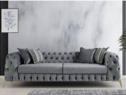 Stratus Interiors Italian Velvet Chesterfield Sofa Hand Upholstered - L Shape Corner - thumbnail 3