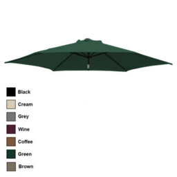 Rinse Bathrooms Green Replacement Parasol Canopy Replacement Parasol Cover Fabric For Garden Umbrella 2.5M 6 Arm - thumbnail 2