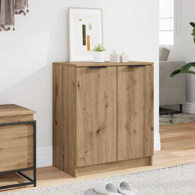 Vidaxl Shoe Cabinet Artisian Oak 59X35X70 Cm Engineered Wood - image 1