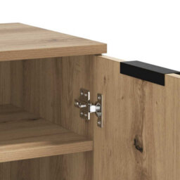 Vidaxl Shoe Cabinet Artisian Oak 59X35X70 Cm Engineered Wood - thumbnail 8