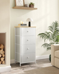 Songmics Fabric Dresser For Bedroom, With 4 Drawers, Metal Frame, Chest Of Drawers - thumbnail 2