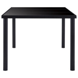 Vidaxl Dining Table Black 160X80X75 Cm Tempered Glass - thumbnail 3