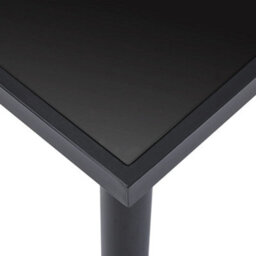 Vidaxl Dining Table Black 160X80X75 Cm Tempered Glass - thumbnail 4