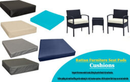 Crescent Waterproof Garden Furniture Seat Pad Cushions 60 X 60 X 10Cm Turquoise Square Seat Pad For Indoor & Outdoor Rattan Chair - thumbnail 4
