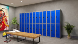 Phoenix Safe Company Phoenix Pl Series Pl1230Gbc 1 Column 2 Door Personal Locker Grey Body/blue Doors With Combination Locks - thumbnail 7