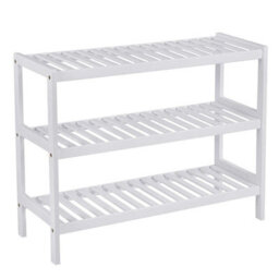 3 Tier Bamboo Shoe Storage Stand Shelf Organiser - Made Of 100% Eco-Friendly And Durable Natural Bamboo - thumbnail 1