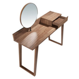 Angel Cerda Elegant Walnut Dressing Table With Mirror For Modern Bedrooms - thumbnail 7