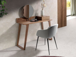 Angel Cerda Elegant Walnut Dressing Table With Mirror For Modern Bedrooms - thumbnail 5