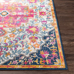 Livabliss Floransa-Vintage Orange Yellow Blue Beige Traditional Boho Living Dining Bedroom Rug 160 X 215 Cm Easy Care, Non Shedding - thumbnail 5