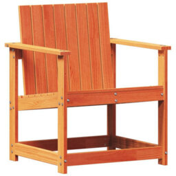 Berkfield Rustic Garden Chair Wax Brown 62X56X77 Cm Solid Wood Pine
