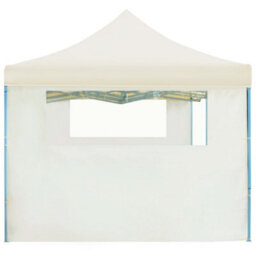 Berkfield Folding Pop-Up Party Tent With 5 Sidewalls 3X9 M Cream - thumbnail 3