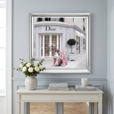 Home Luxe Interiors Dior Jewelry Silver Step Frame Luxury Wall Art 40X40Cm Home Decor - image 1