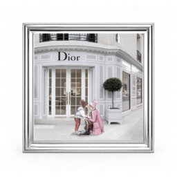 Home Luxe Interiors Dior Jewelry Silver Step Frame Luxury Wall Art 40X40Cm Home Decor - thumbnail 3