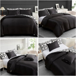 Pamposh Super King Duvet Cover Premium Satin Silk Reversible Duvet Cover Luxurious Hotel Quality Bedding Set With Zipper Closure - thumbnail 7