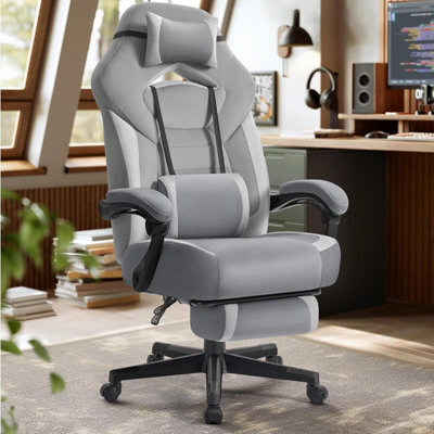 LEDREM Gaming Chair, Office Computer Chair, Ergonomic Design, With Footrest, Adjustable Headrest, Lumbar Support - image 1