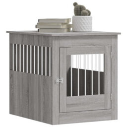 Walplus Grey Sonoma Dog Crate Furniture 64.5X80X71 Cm Engineered Wood End Table - thumbnail 4