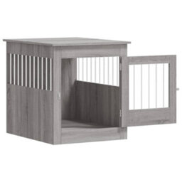 Walplus Grey Sonoma Dog Crate Furniture 64.5X80X71 Cm Engineered Wood End Table - thumbnail 6