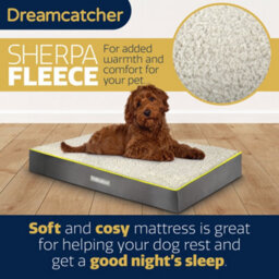 Dreamcatcher Grey Large Dog Bed Orthopaedic Flat Crate Pet Mattress 89X56X9Cm, Removable Washable Cover - thumbnail 3