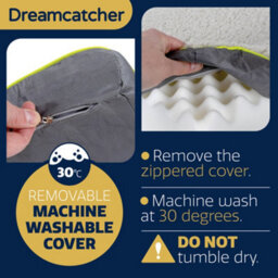 Dreamcatcher Grey Large Dog Bed Orthopaedic Flat Crate Pet Mattress 89X56X9Cm, Removable Washable Cover - thumbnail 9