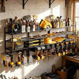 Large Power Tool Organiser Rack  Wall Mounted - thumbnail 3